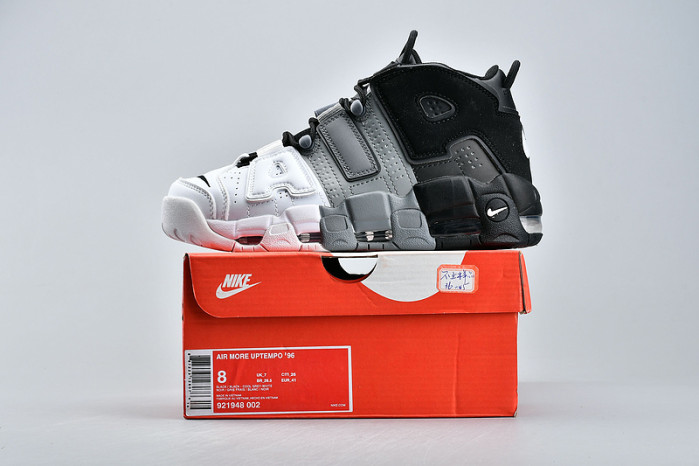 nike air more uptempo tri-color black white grey 921948-002