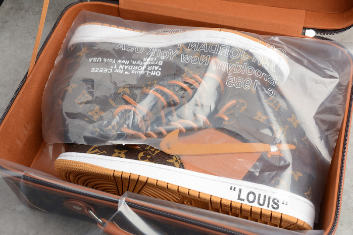 air jordan 1 o-w -louiv aq0818-158 (with case)