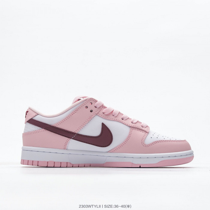 nike dunk low pink foam red white (gs) cw1590-601