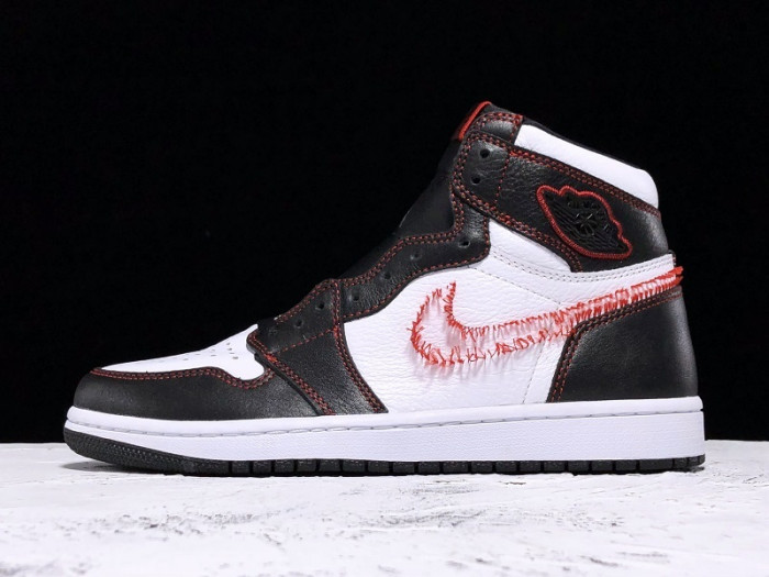 air jordan 1 defiant white black gym red tour yellow cd6579-071