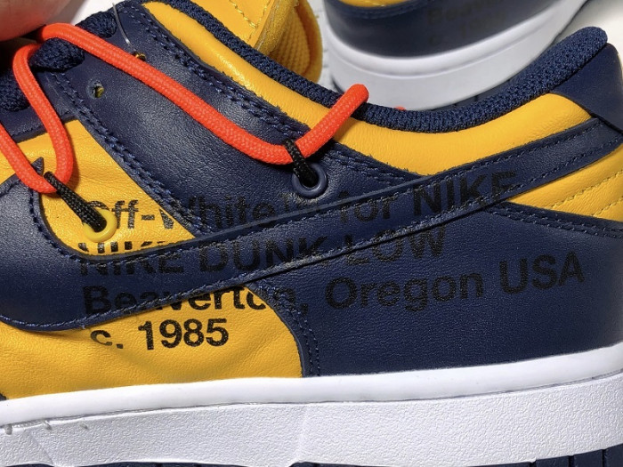 nike dunk low o-w michigan ct0856-700