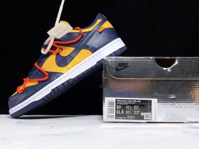 nike dunk low o-w michigan ct0856-700