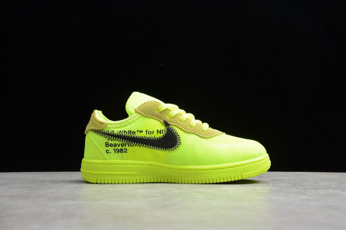 air force 1 td x off white volt hyper jade cone toddler bv0853-700