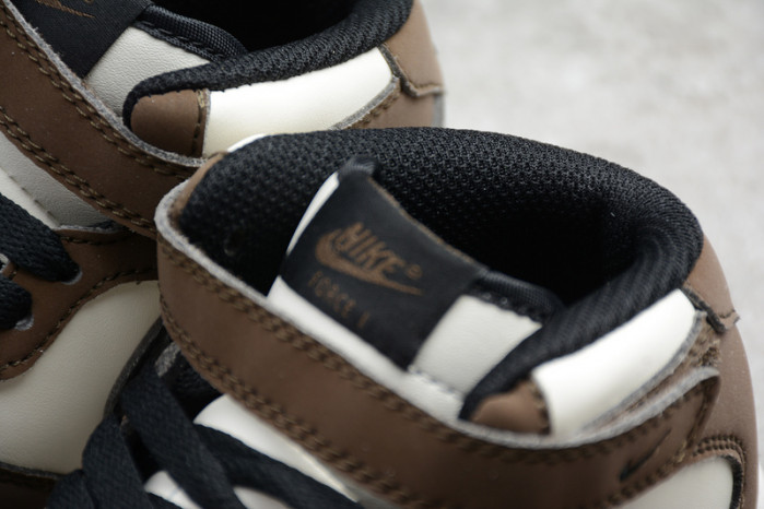 kids nike air force 1 mid 07 x travis scott beige brown 314197-168