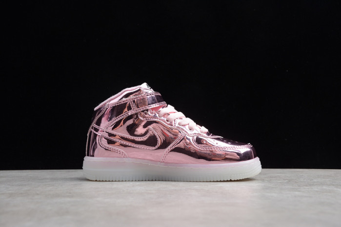 kids nike air force 1 mid wb pink rose 314197-8300