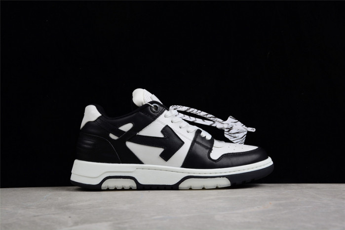 o-w out of office low-top leather sneakers