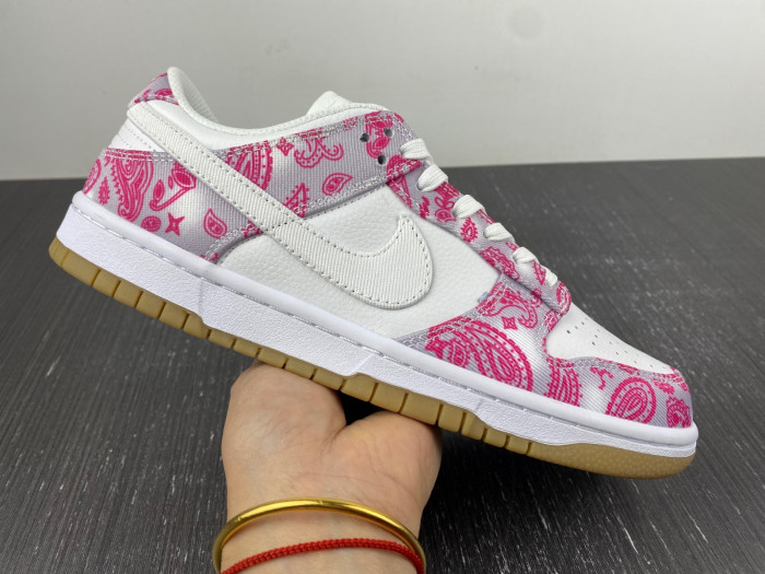 nike sb dunk low white rose red gum ct5053-061