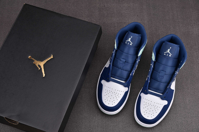 jordan 1 mid blue mint 554725-413