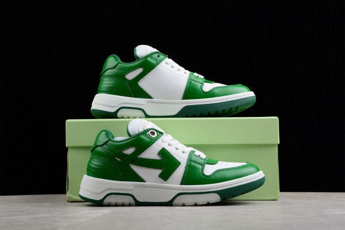 o-w out of office low-top leather sneakers