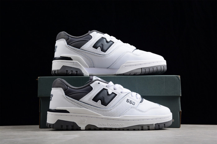 new balance 550 white grey dark grey bb550wtg