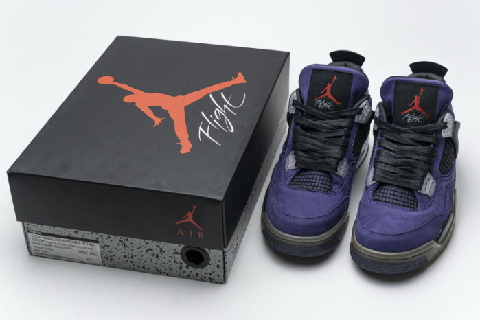 travis scott x air jordan 4 retro purple aj4-766302