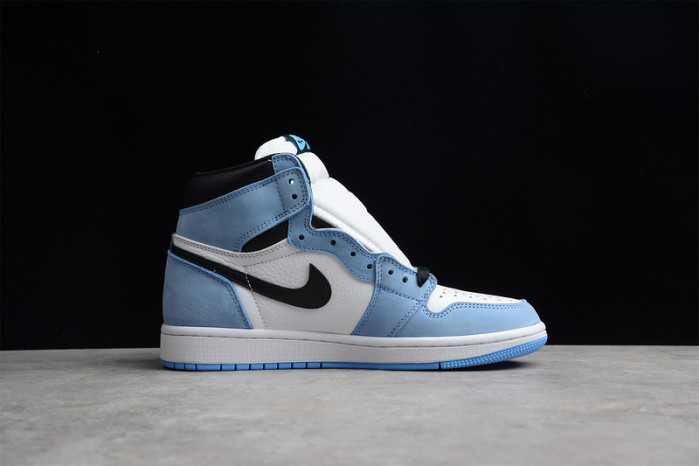 air jordan 1 retro high white university blue black 555088-134