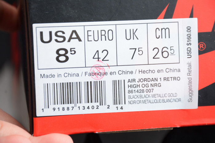 jordan 1 retro high nrg patent gold toe 861428-007