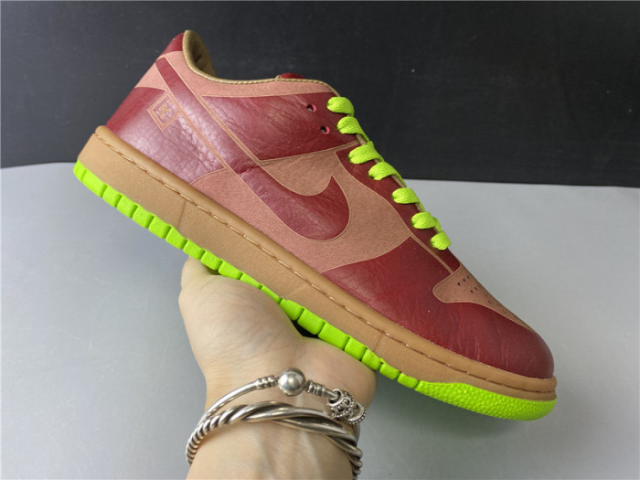 nike dunk low 1-piece laser varsity red chartreuse 311611-661