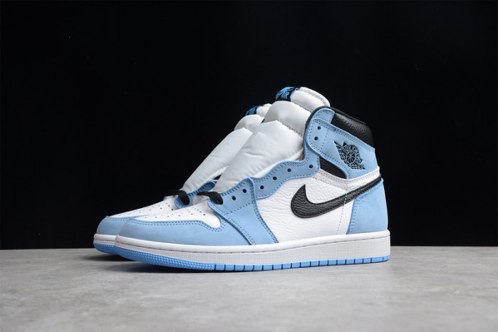 air jordan 1 retro high white university blue black 555088-134