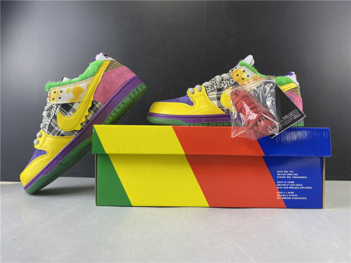 nike duck low pro purple yellow 318403-137