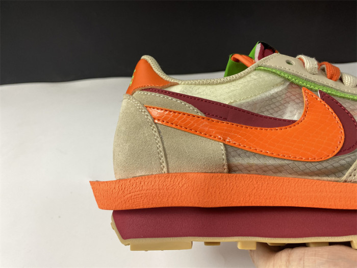 nike ld waffle sacai clot kiss of death net orange blaze dh1347-100