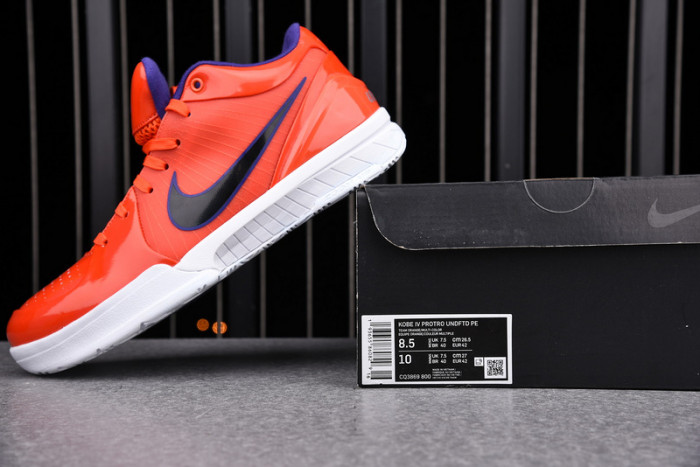 nike kobe 4 protro undefeated phoenix suns cq3869-800