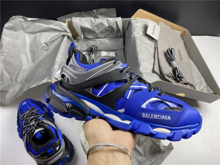 Ba*len*cia*ga track trainer blue and black 542436 w3ac1 2047