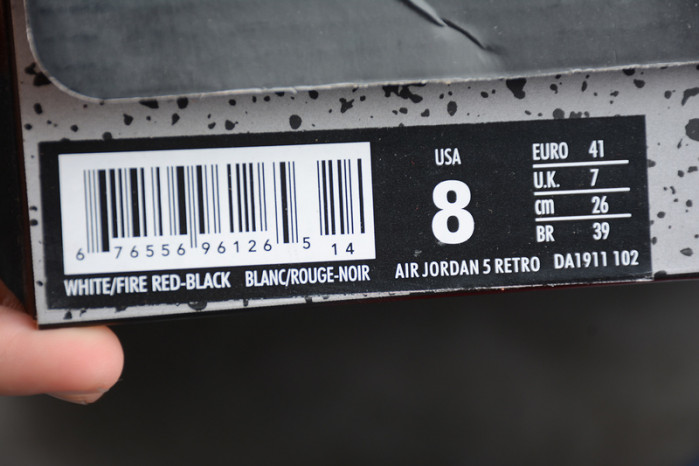 air jordan 5 retro fire red silver tongue (2020) da1911-102