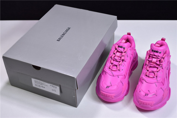 blcg sneaker triple.s.gomma rose red 524039 w2fa1 7634