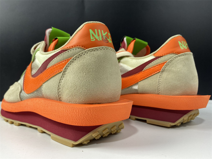 nike ld waffle sacai clot kiss of death net orange blaze dh1347-100