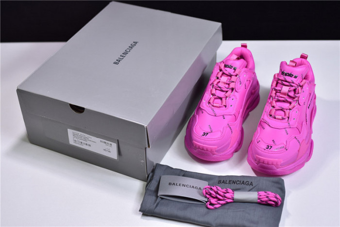 blcg sneaker triple.s.gomma rose red 524039 w2fa1 7634