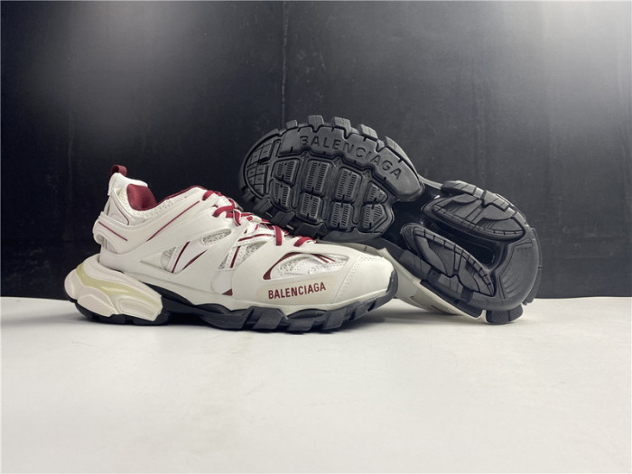 Ba*len*cia*ga track trainer white and burgundy 542436 w3ac1 2050