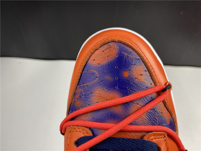 o-w x nike sb dunk low orange perple white ct0856-801