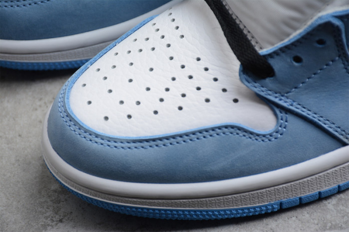 air jordan 1 retro high white university blue black 555088-134