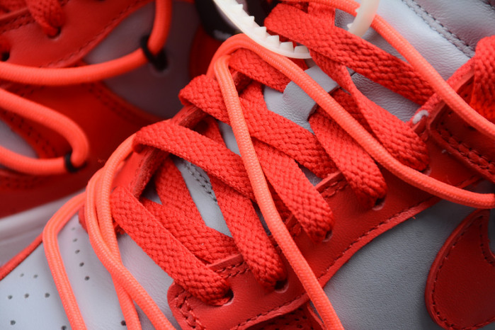 nike dunk low o-w university red ct0856-600