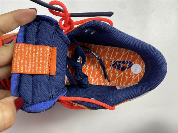 o-w x nike sb dunk low orange perple white ct0856-801