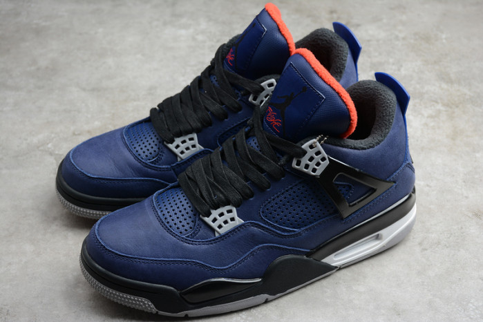 air jordan 4 wntr loyal blue habanero red black cq9597-401
