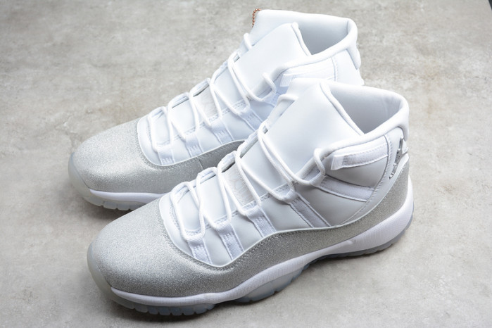 air jordan 11 wmns white metallic silvervast grey ar0715-100