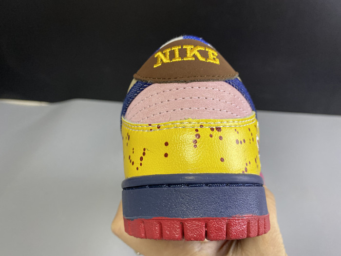 nike duck low pro white red yellow 318403-175