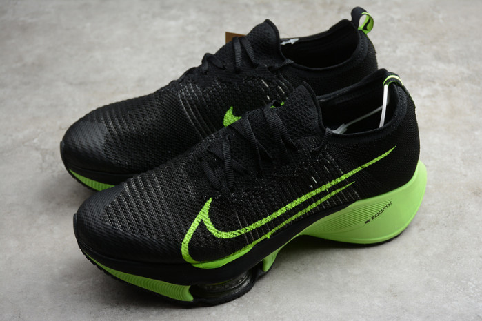 nike air zoom alphafly next% black electric green ci9925-400