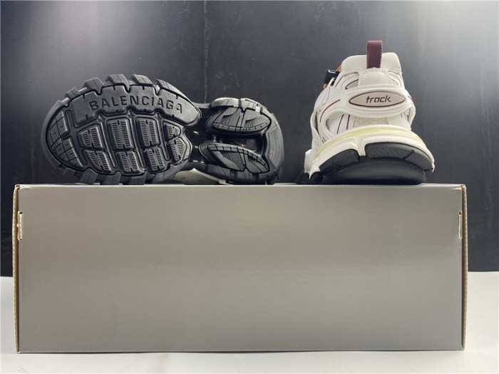 Ba*len*cia*ga track trainer white and burgundy 542436 w3ac1 2050
