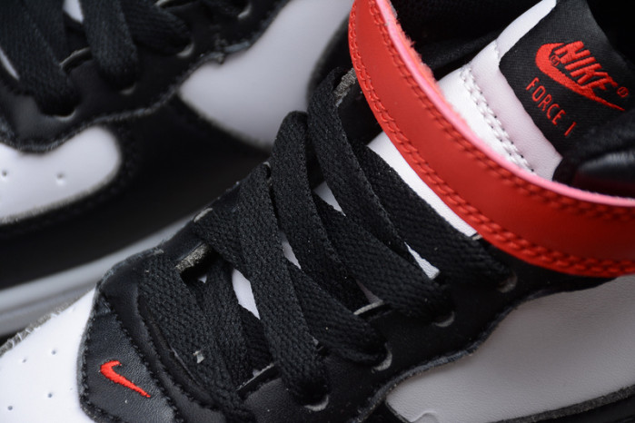 kids nike air force 1 mid 07 x travis scott white black red 314197-016