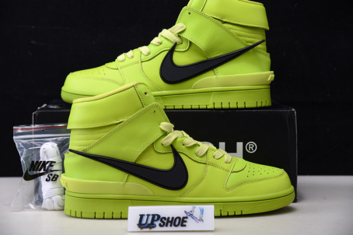 nike dunk high ambush flash lime cu7544-300