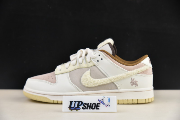 nike dunk low retro prm year of the rabbit fossil stone (2023) fd4203-211