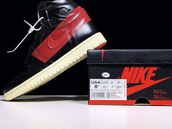 air jordan 1 defiant black red bq6682-006