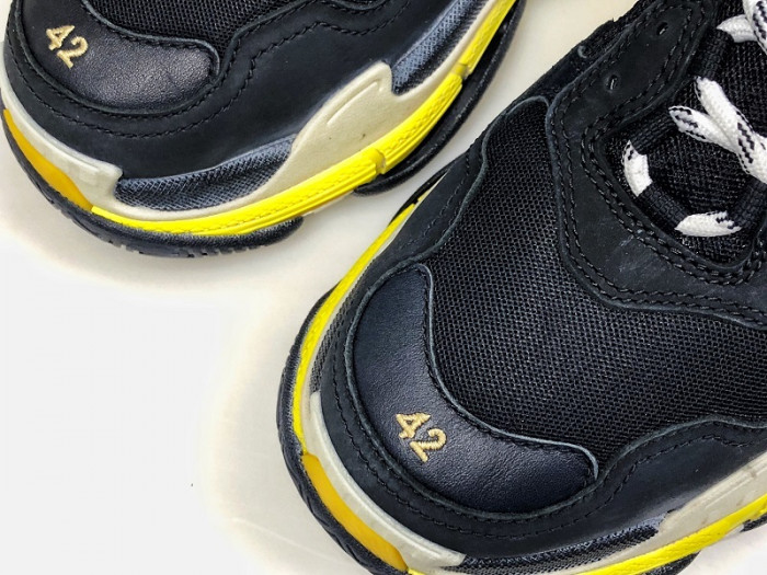 blcg sneaker triple.s.gomma black-yellow