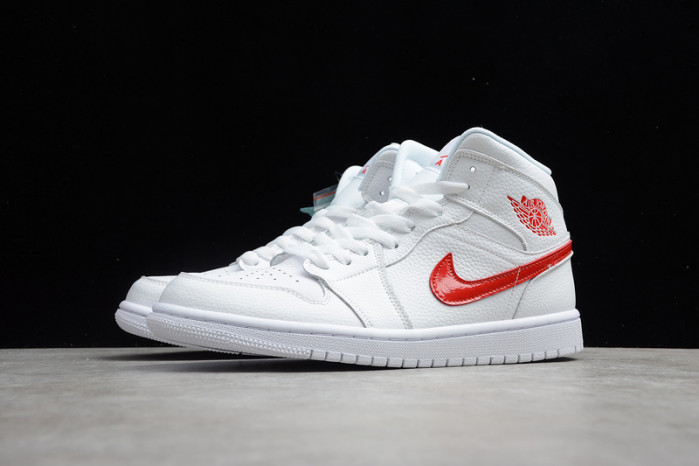 jordan 1 mid white university red (w) bq6472-106