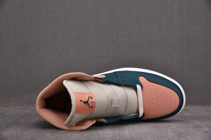 jordan 1 mid dark teal green (w) bq6472-308