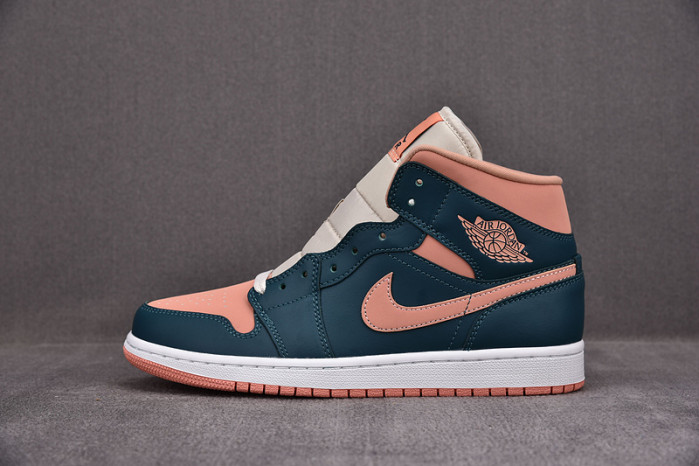 jordan 1 mid dark teal green (w) bq6472-308