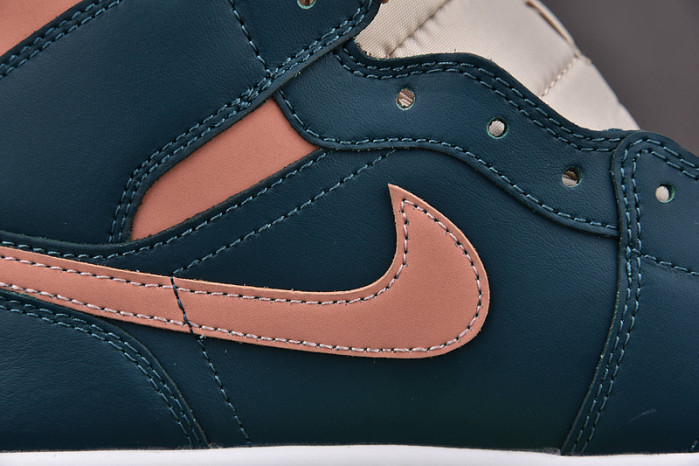 jordan 1 mid dark teal green (w) bq6472-308