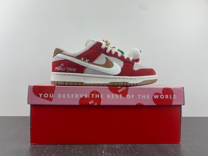 nike sb dunk low 85 christmas white red brown green do9457-112