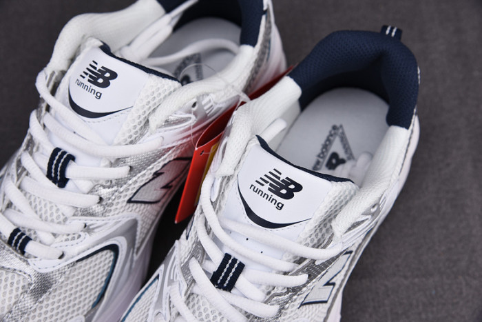 new balance 530 white silver navy mr530sg